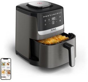 Tefal Easy Fry Silence EY551HE0 fritovací hrnec Samostarný 5 l Samostatné Horkovzdušná fritéza Černá, Šedá, Nerezová ocel