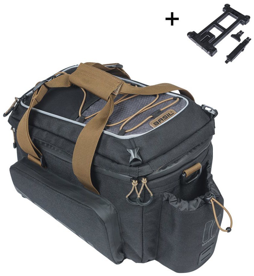 Basil Brašna MILES TRUNKBRASH XL PRO MIK 9-36L, MIK System 2.0 (připravená k použití, 100% vodotěsná, černá břidlicová) (NOVINKA 2025)