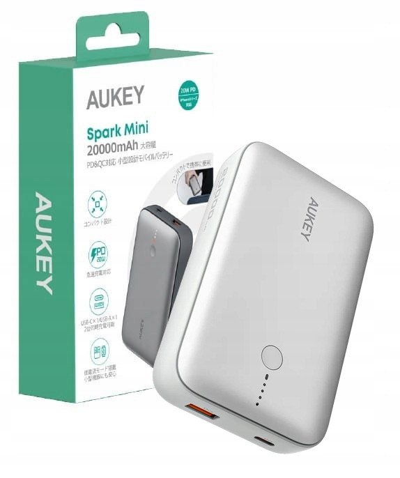 SBS Mobile Aukey Powerbanka Spark Mini 20000mAh 20W USB-C/USB-A bílá