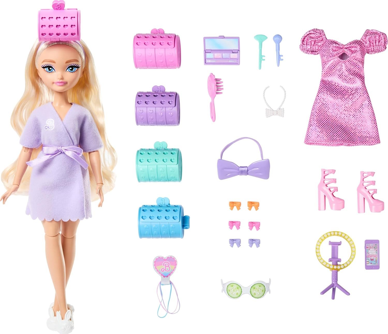 Mattel Panenka Barbie s motivem Malibu od + stylingové doplňky (JGG38)