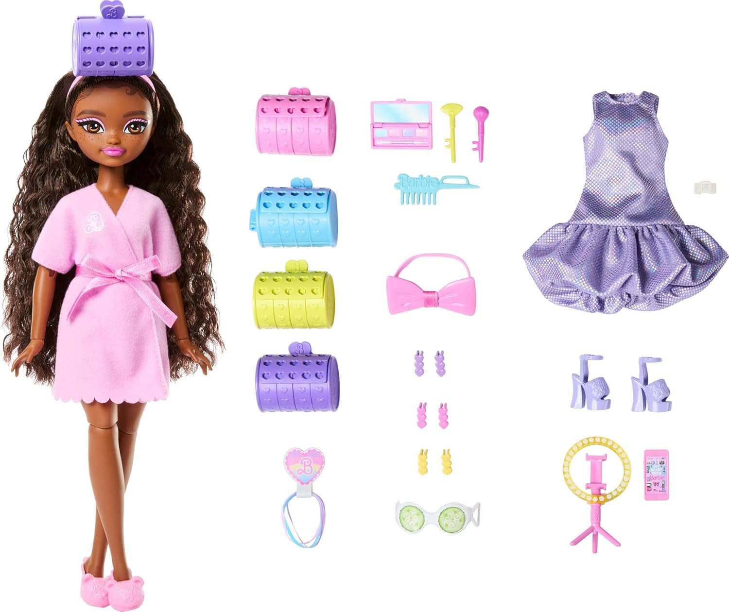 Mattel Panenka Barbie Dream Besties Brooklyn + stylingové doplňky (JGG39)