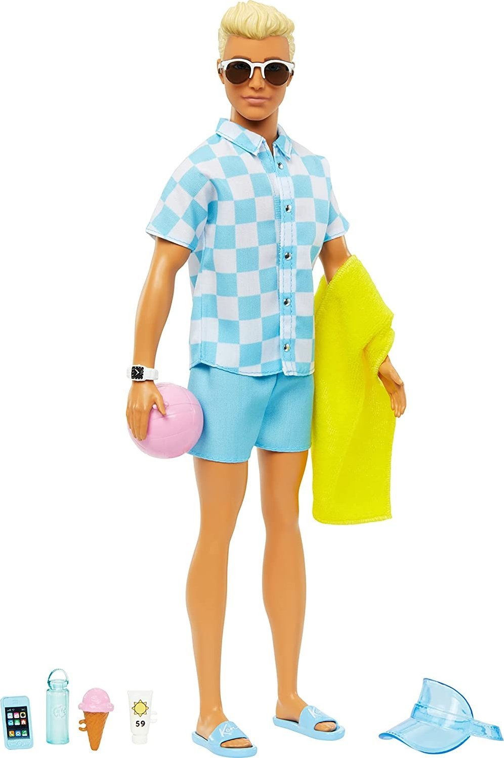 Barbie Mattel panenka Ken Beach + příslušenství (HPL74)