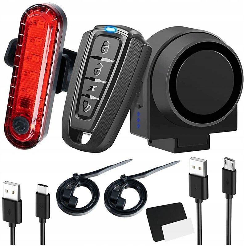 STI Ltd. CYKLISTICKÝ ALARM L47G S LAMPOU