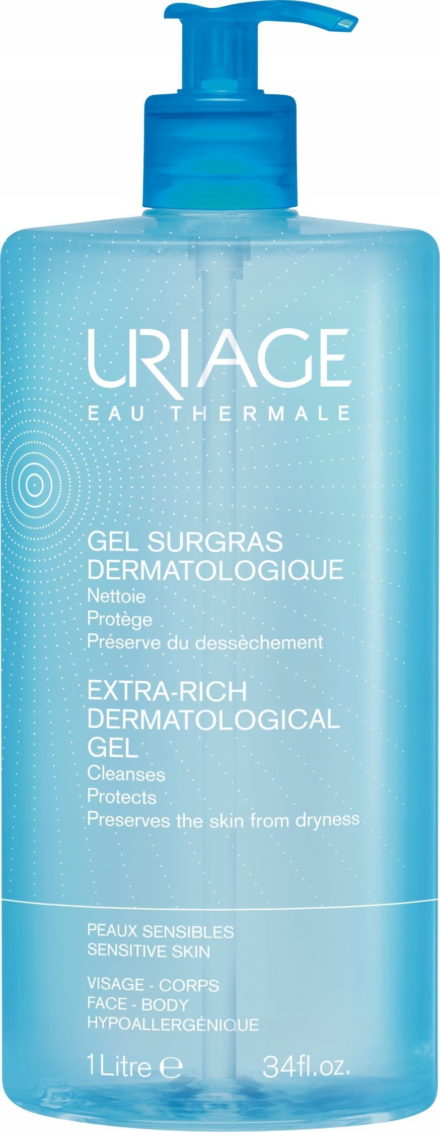 Alkotest URIAGE_Extra Rich Dermatological Gel čisticí gel 1000ml