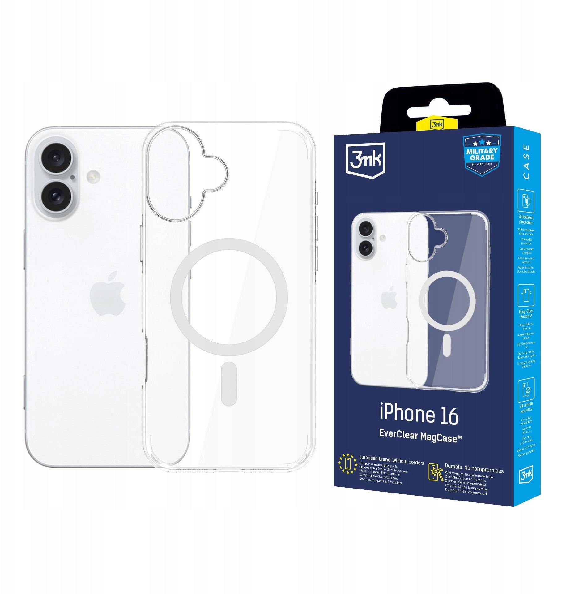 3MK Pouzdro EverClear MagCase pro Apple iPhone 16