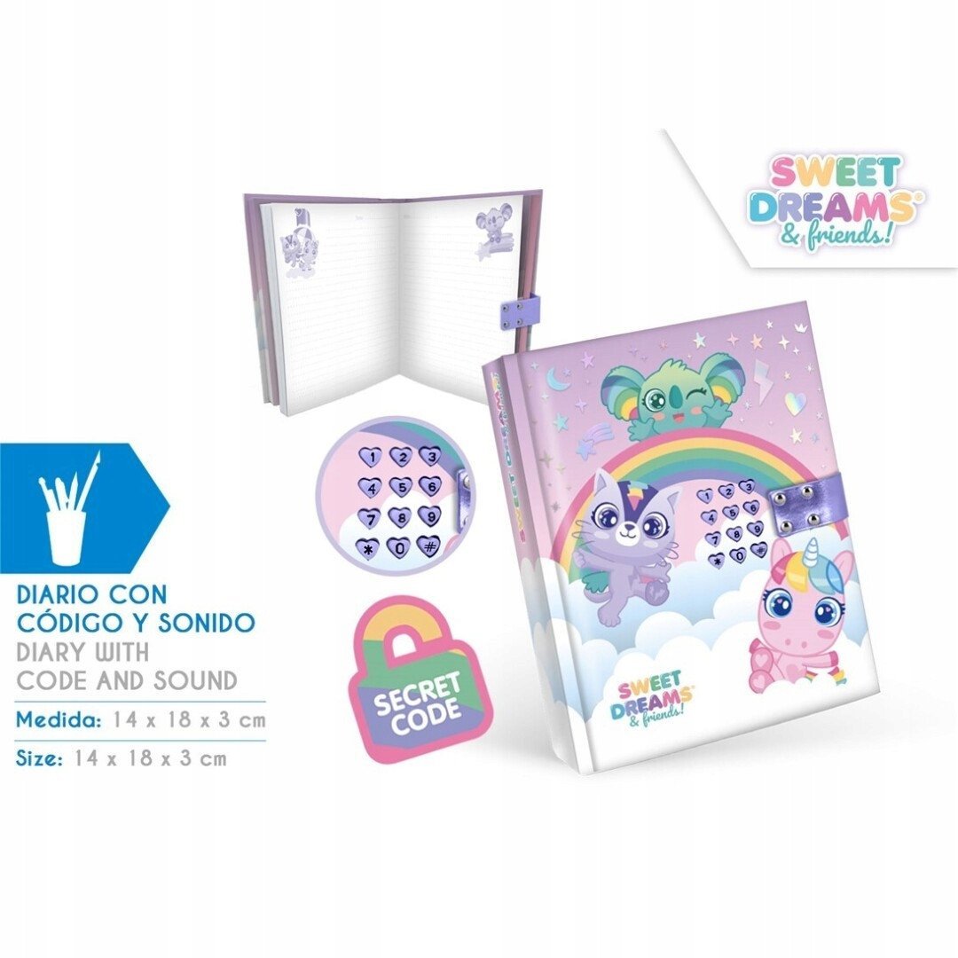 Kids Euroswan Sladké sny KL11680 Dětský deník zvukových efektů Euroswan