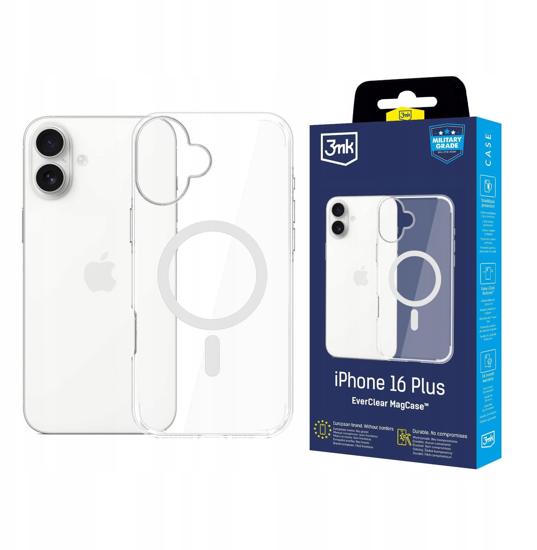 3MK Pouzdro EverClear MagCase pro Apple iPhone 16 Plus