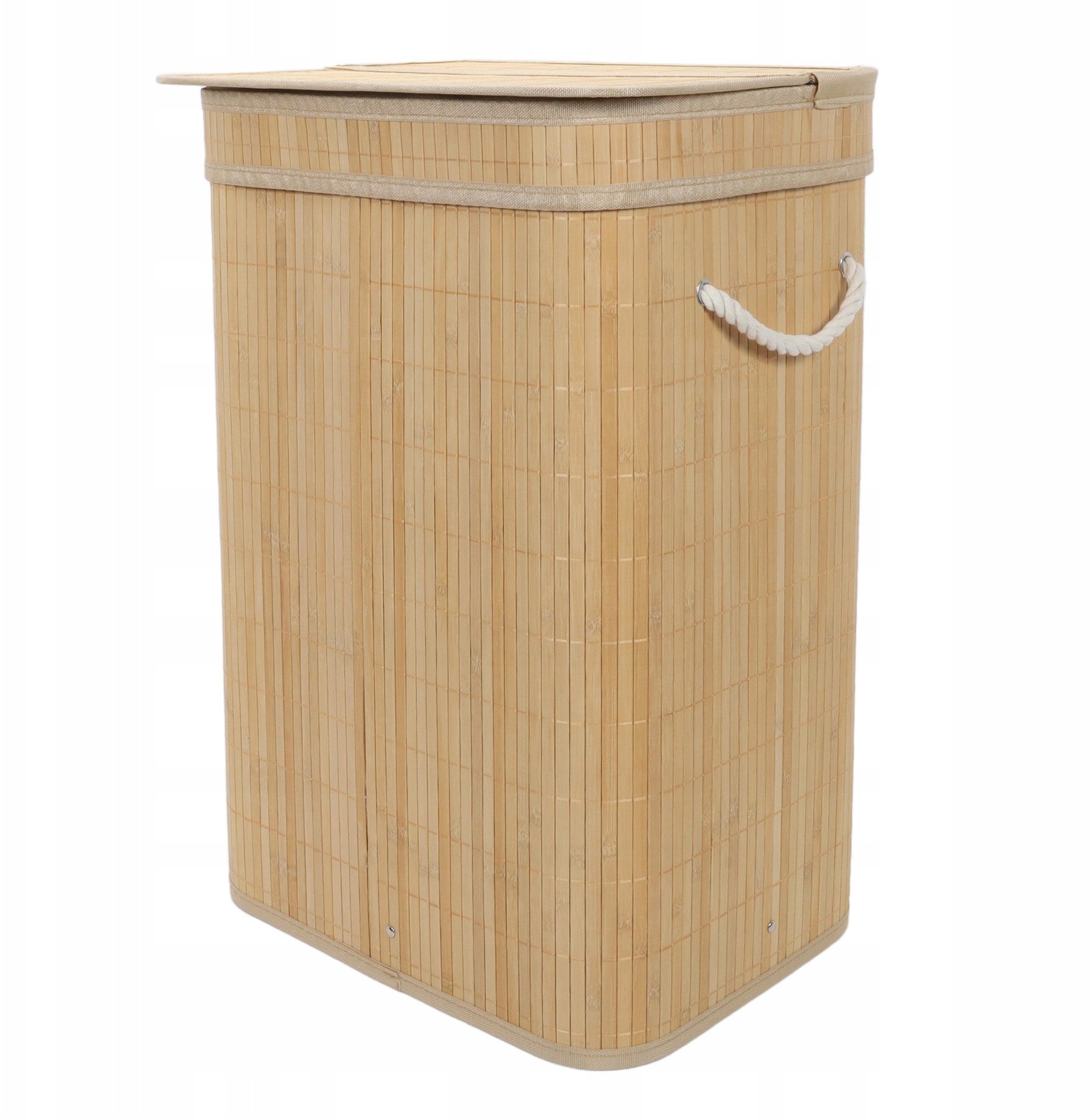 Gockowiak Bambusový koš na prádlo s víkem, 80 l
