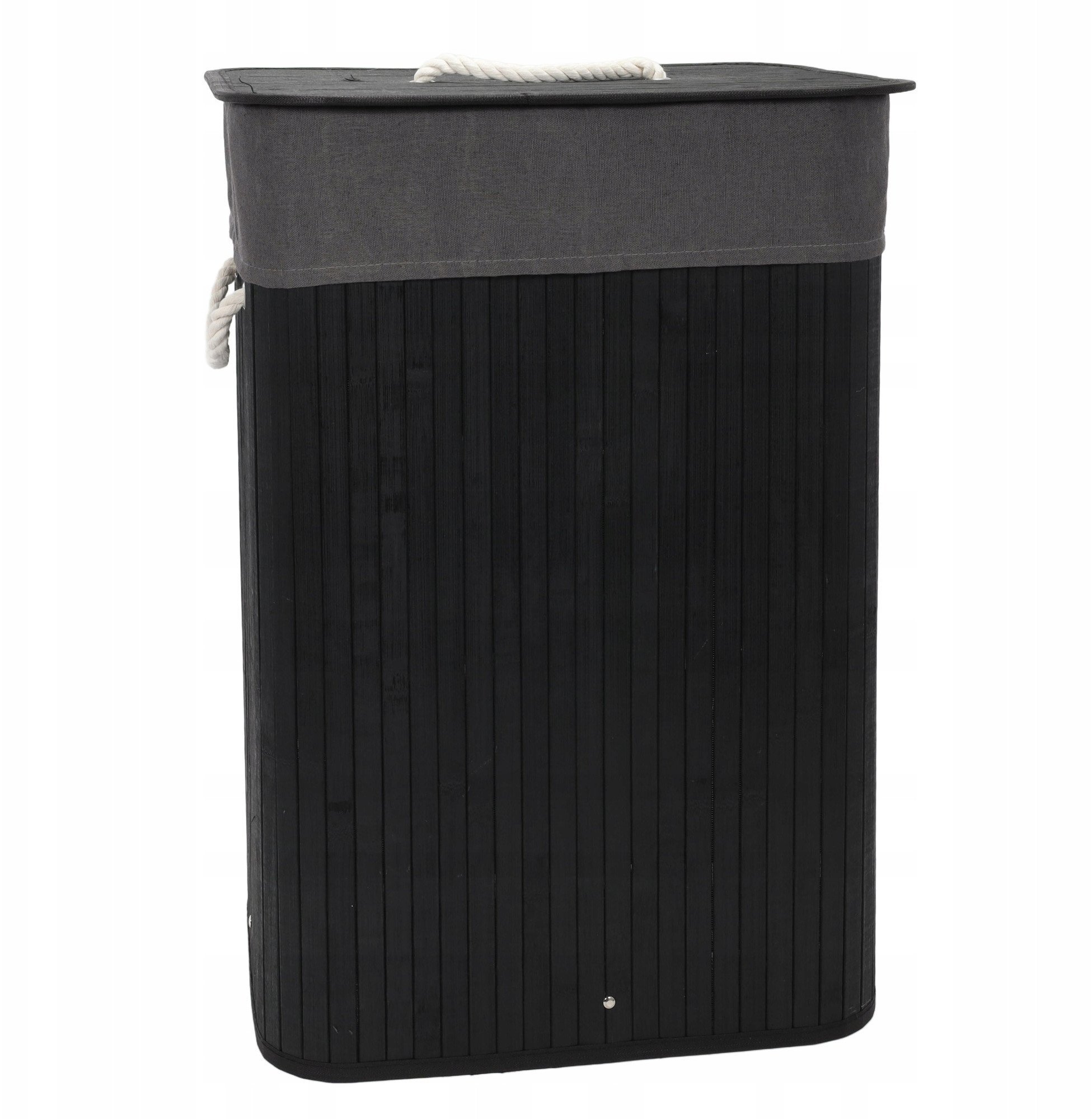Wenko Černý bambusový koš na prádlo, 80 l