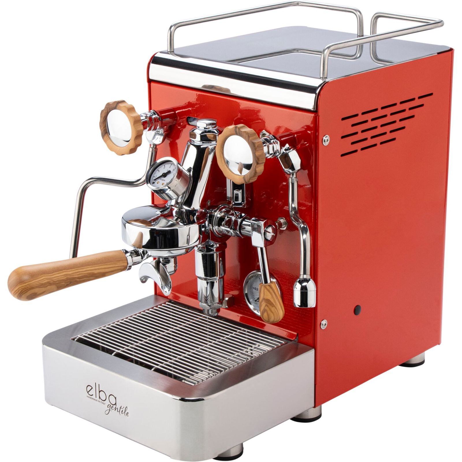 Elba Gentile Espresso Machine RAL3020 traffic red