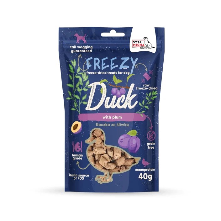 SYTA MICHA Freezy Duck with plum - pamlsek pro psa - 40g