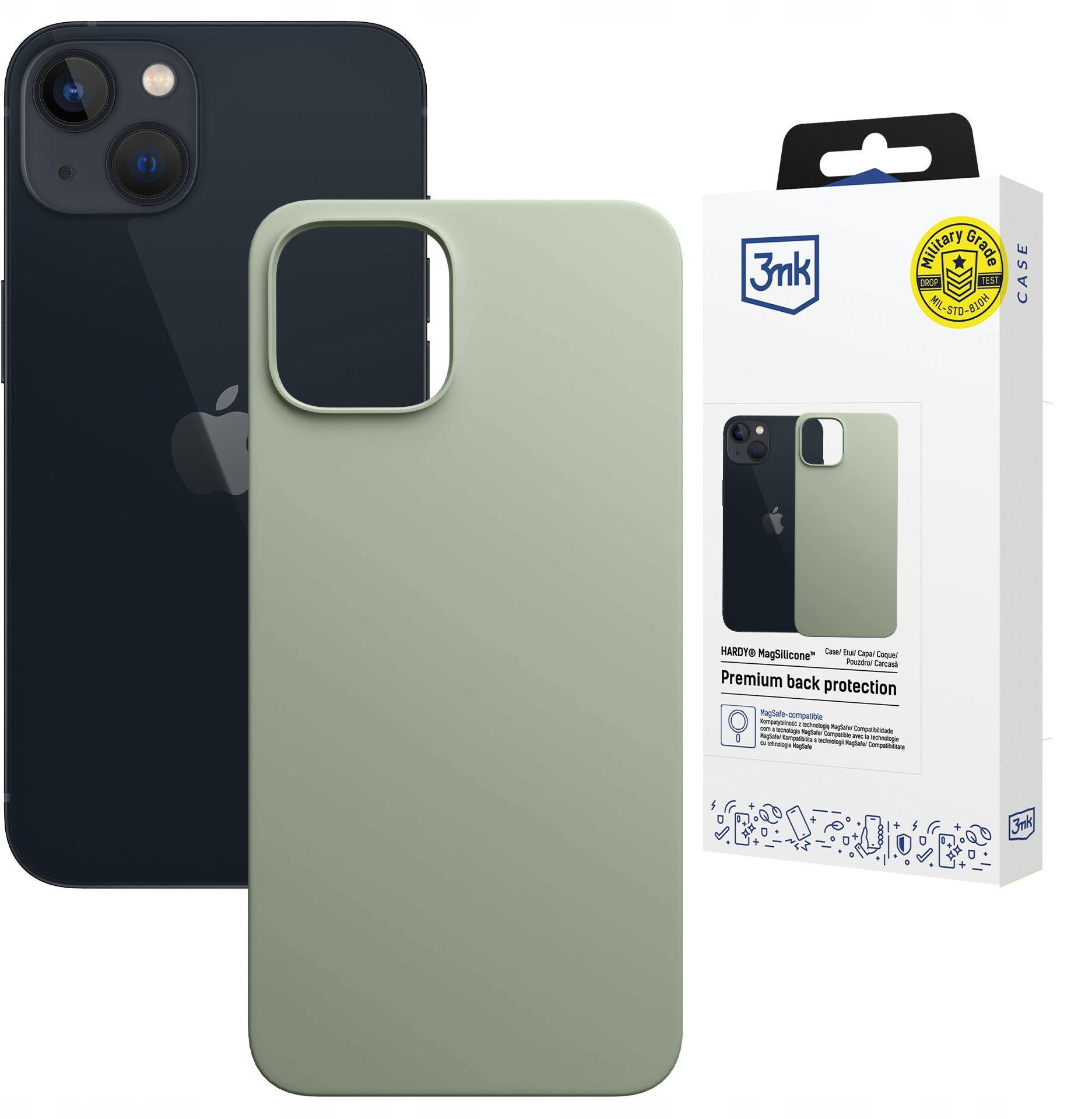 3MK Silikonový kryt Hardy MagSilicone pro Apple iPhone 15 zelený