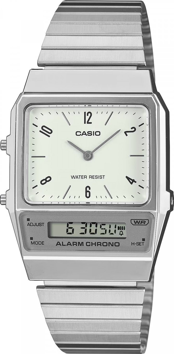 Casio Vintage Vintage hodinky Casio Casio AQ-800E-7A2EF Dámské hodinky stříbrné barvy