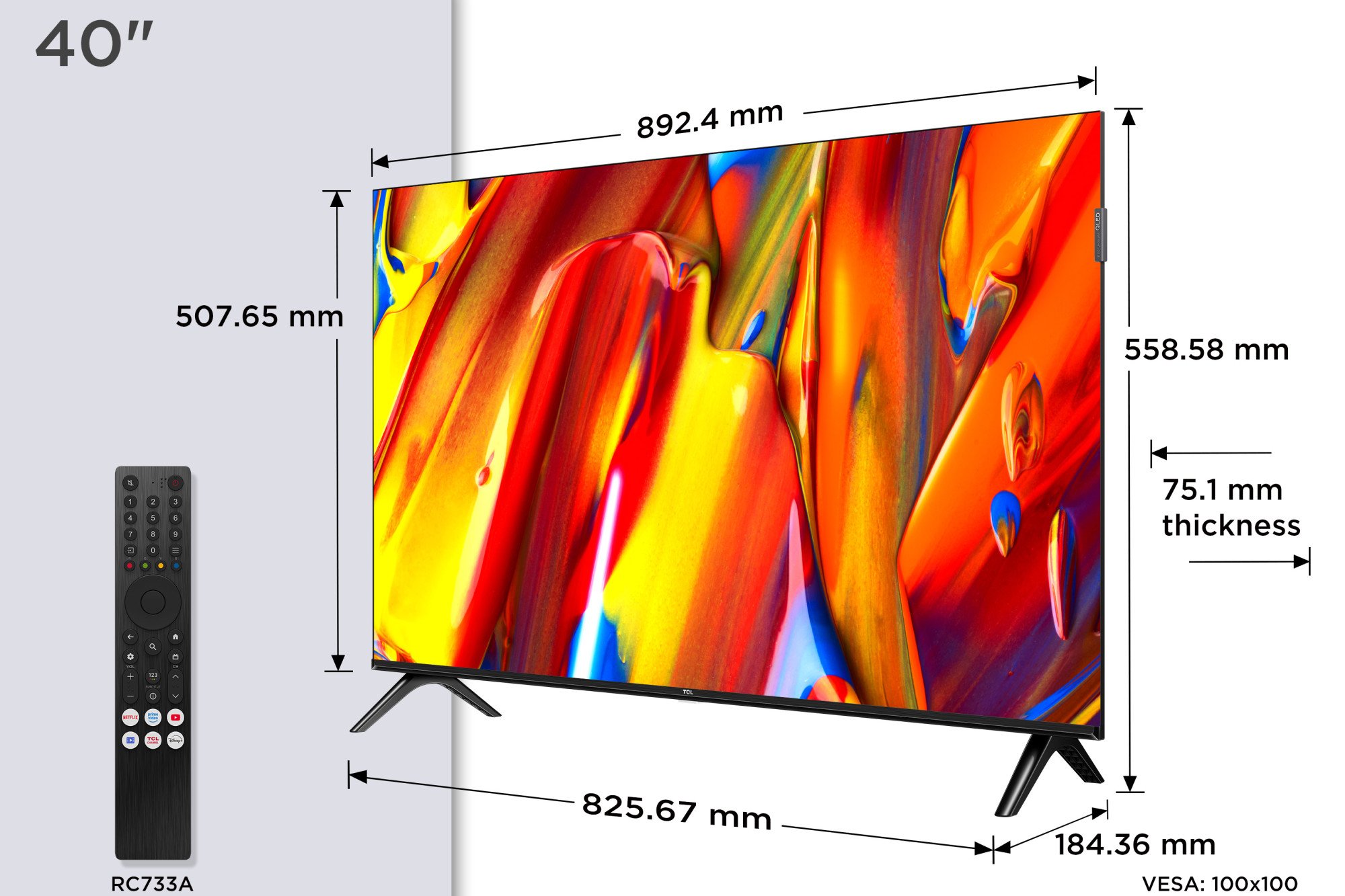 TCL 40V5C SMART TV 40  QLED/FHD/Direct LED/2xHDMI/USB/LAN/ANDROID
