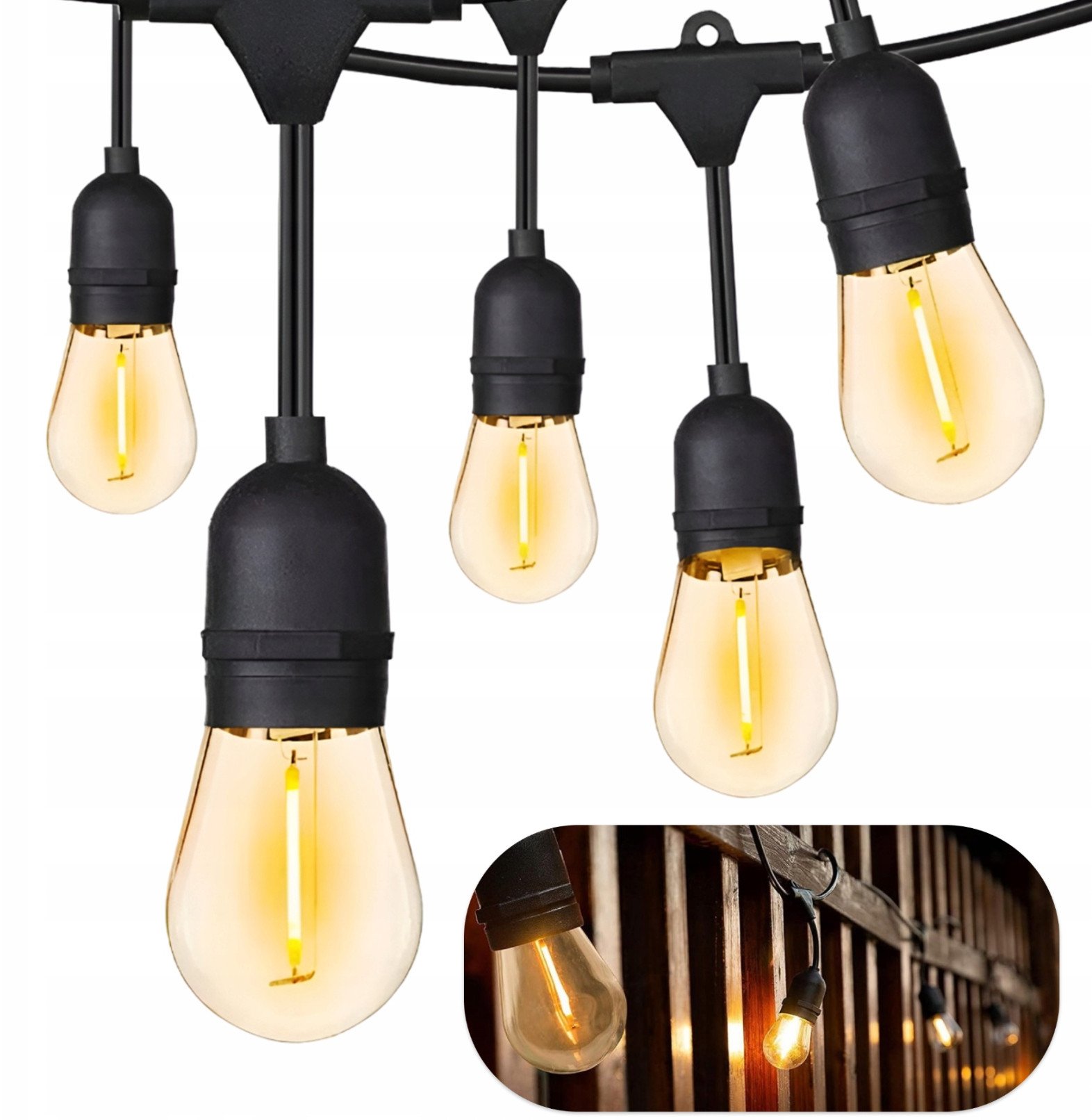 NoName Světelná girlanda 15 m 15xE27 220 V