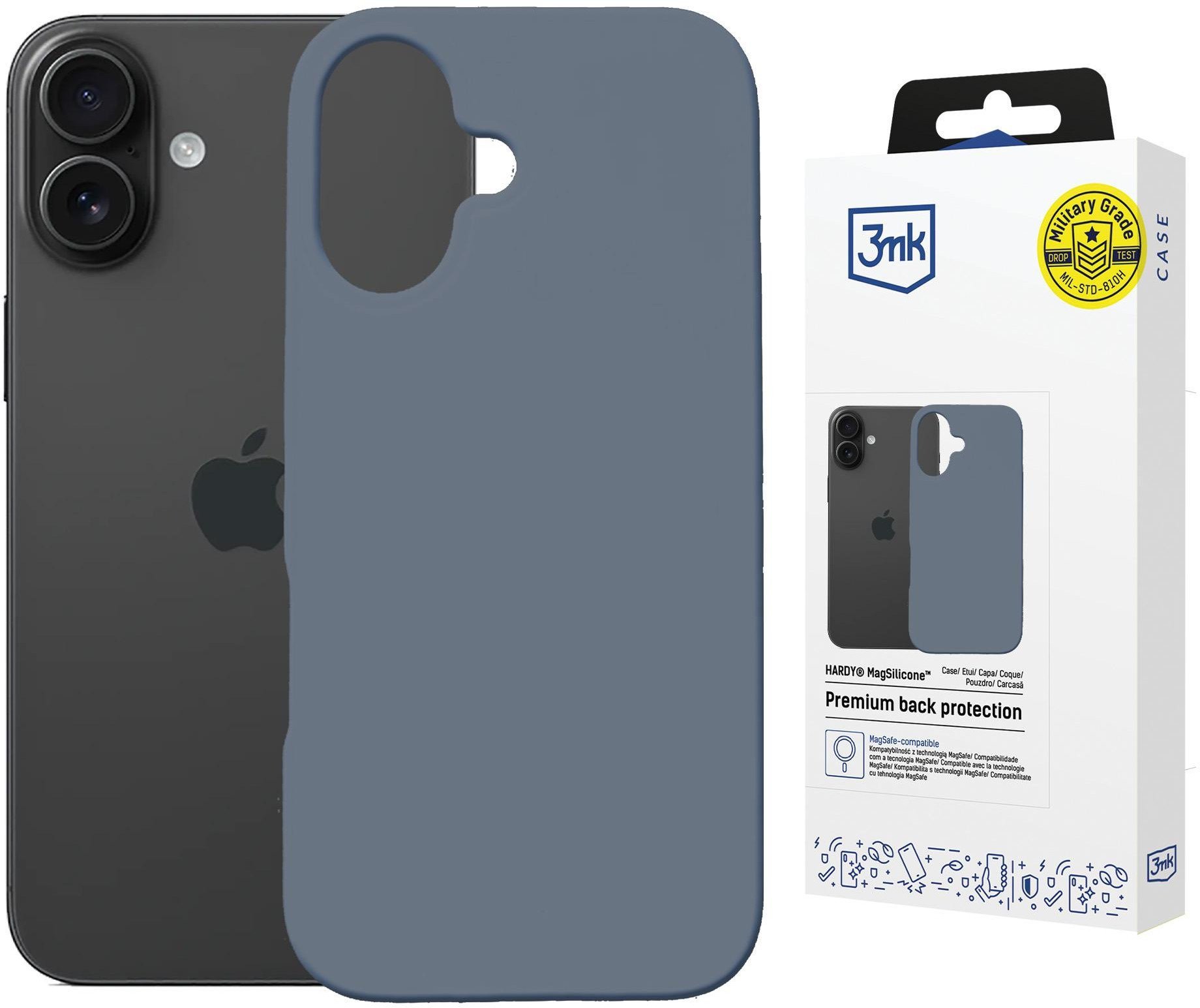 3MK Silikonový kryt Hardy Mag pro Apple iPhone 16 ultramarínová