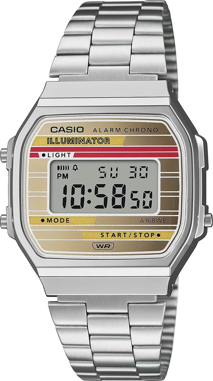 Casio Vintage Dětské vintage hodinky Casio Casio A168WEHA-9AEF stříbrné barvy