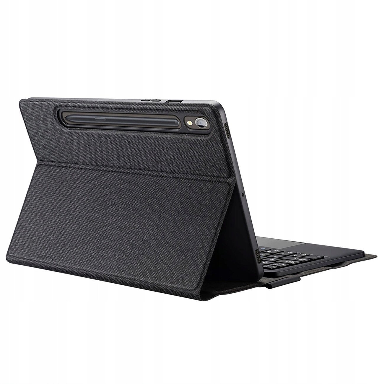 4kom.pl Skládací pouzdro DUX DUCIS TK s bezdrátovou klávesnicí pro SAMSUNG Tab S9/S9 FE/S10 FE černé