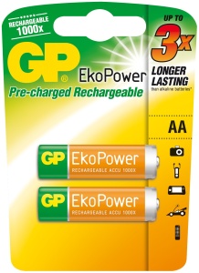 Nabíjacie batérie GP Ekopower 2ks AA NiMH