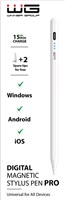 WG - Univerzální pero WG Stylus Pro s magnetickým uchycením, bílá