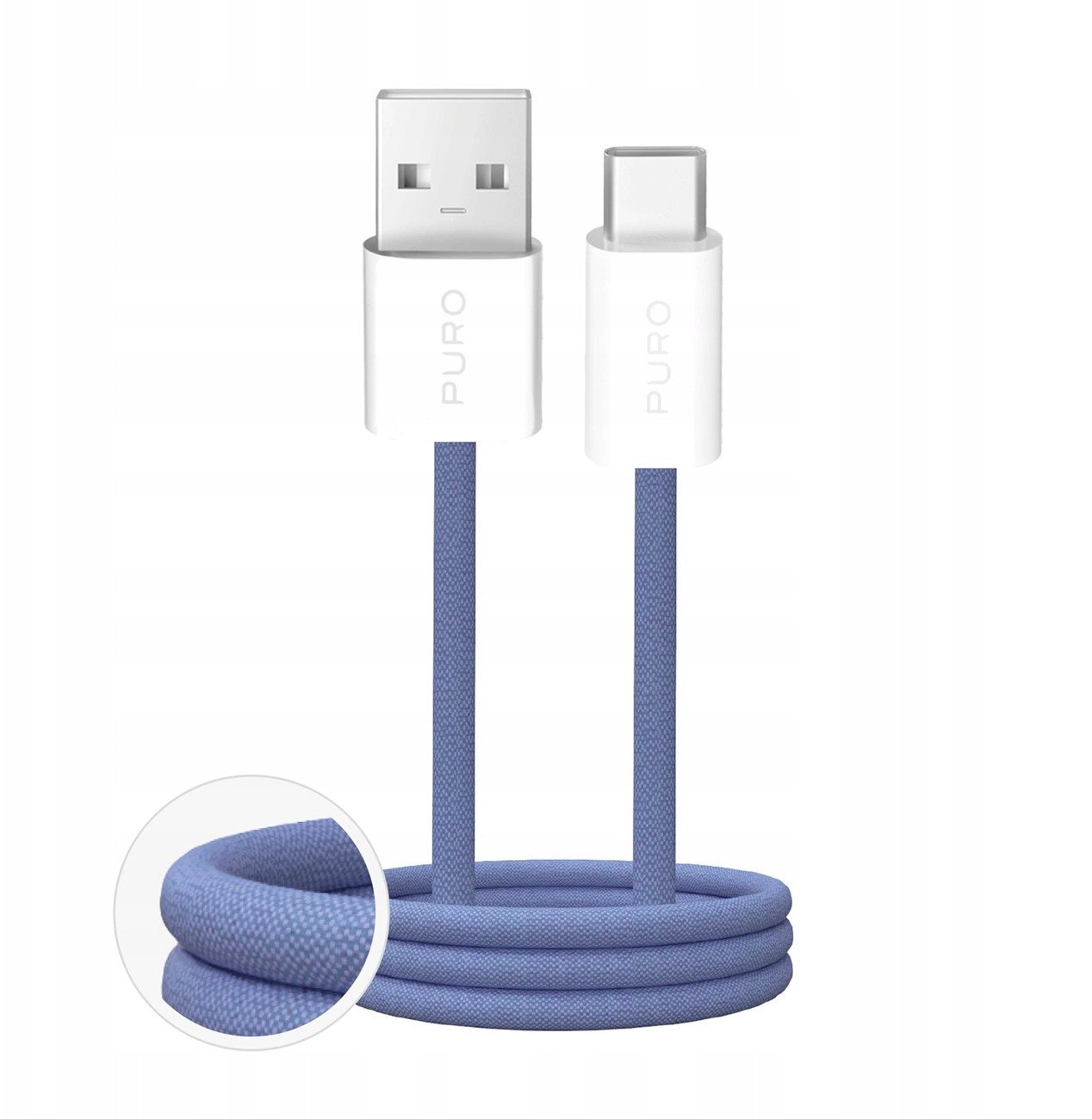 Puro Kabel USB-A - USB-C 1,5 m modrý (8018417498749)