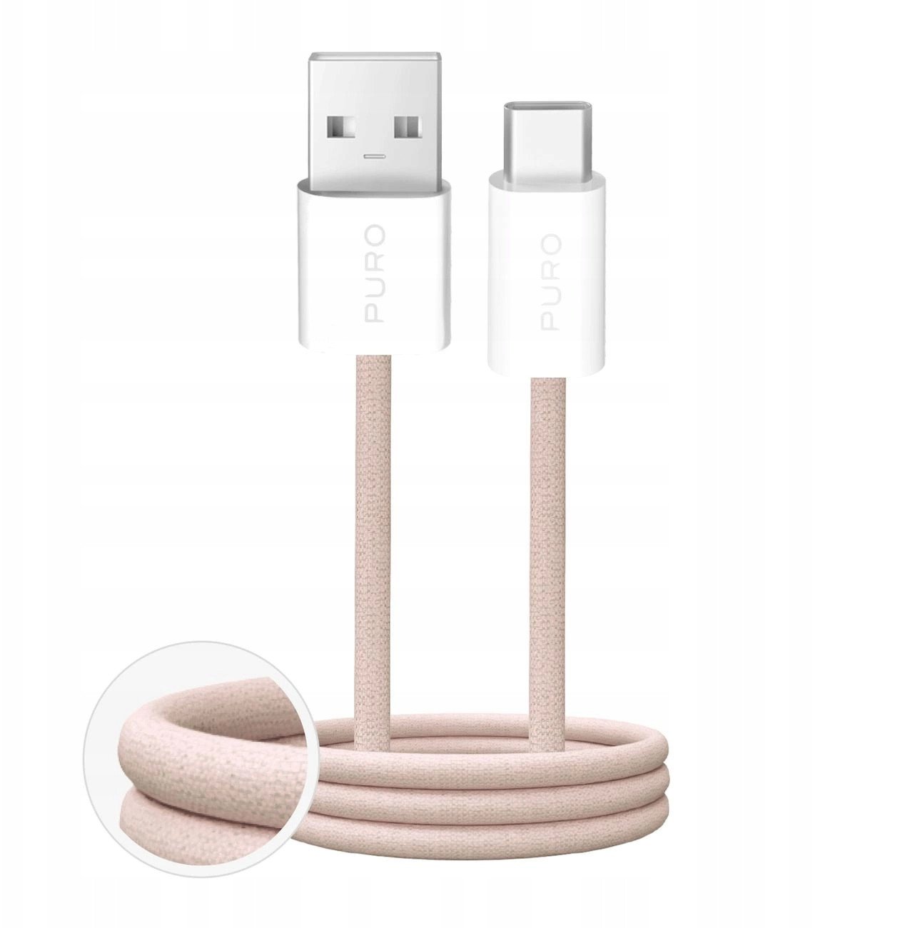 Puro Kabel USB-A - USB-C 1,5 m béžový (8018417498770)