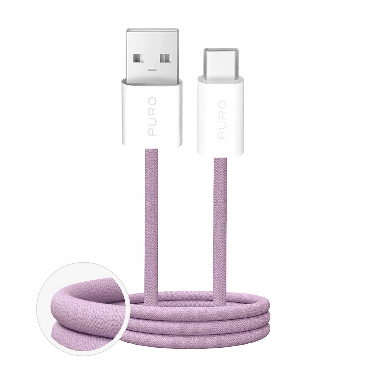 Puro Kabel USB-A - USB-C 1,5 m růžový (8018417498756)