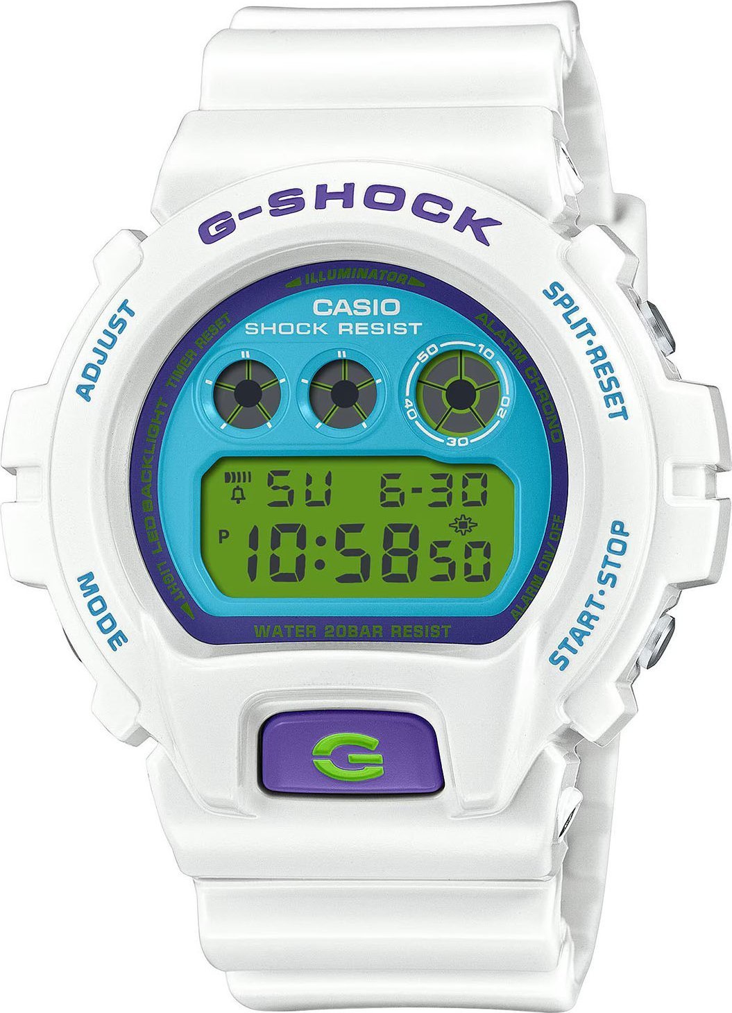 G-SHOCK Sportovní hodinky Casio G-Shock DW-6900RCS-7ER 200m bílé