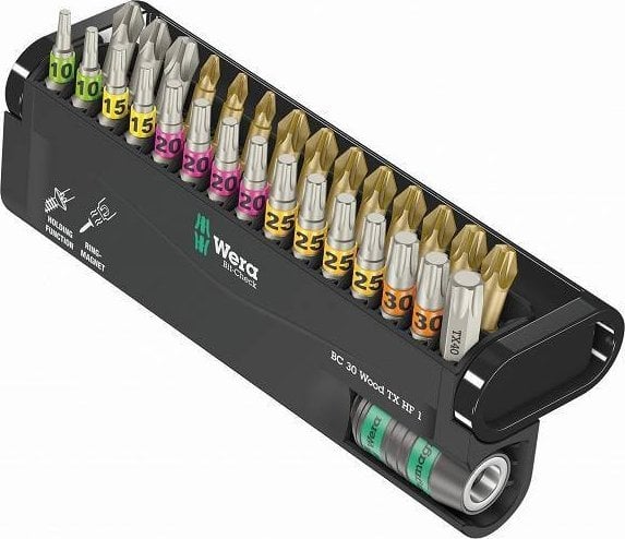 Wera Sada bitů BIT-CHECK 30 WOOD TX HF 1 SB + držák, 30 dílů (1 sada)
