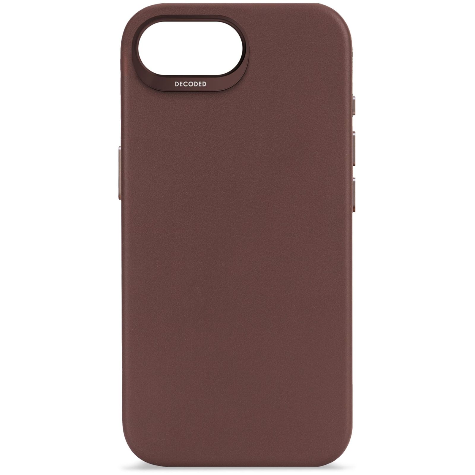 Decoded Leather Backcover iPhone 16e Chocolate Brown