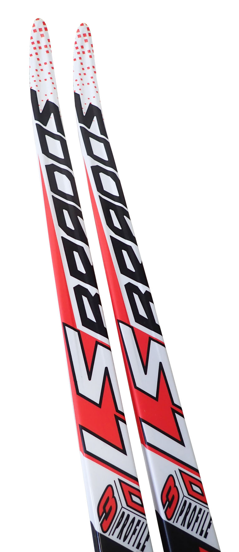 Běžecké lyže Brados LS Sport šupinaté s vázáním SNS červené 205 cm