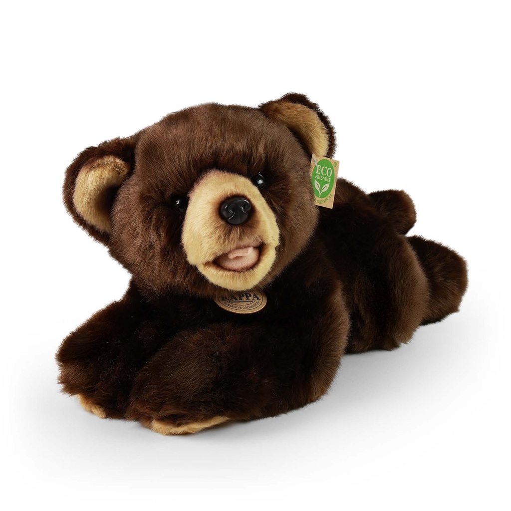Rappa Plyšový medvěd ležící 20 cm ECO-FRIENDLY
