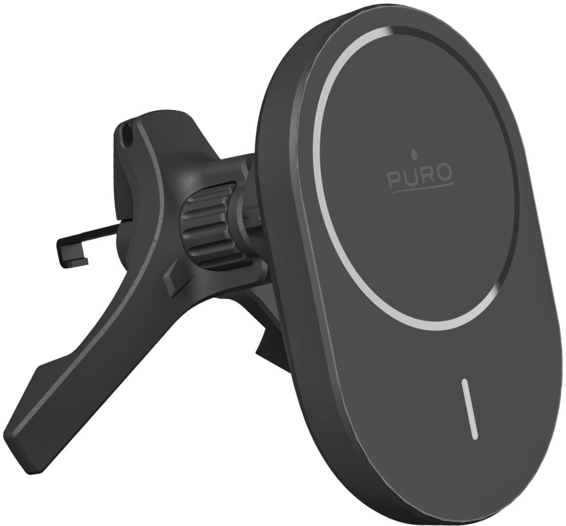 Puro Držák do auta s nabíječkou Qi2, kompatibilní s MagSafe - černý