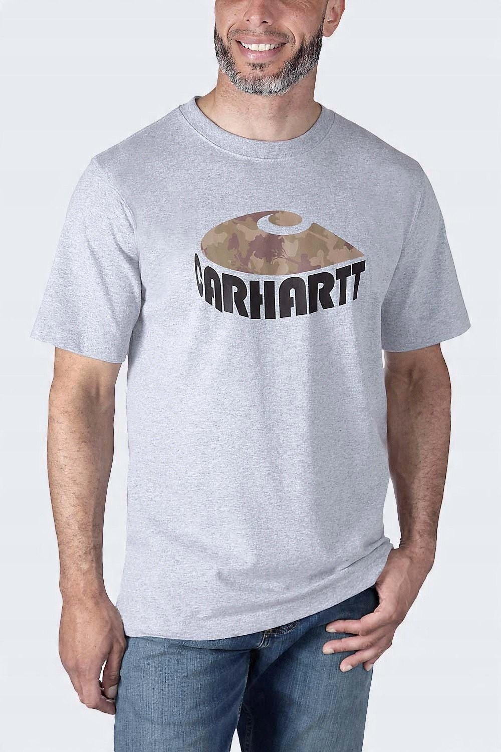 Carhartt Tričko Heavyweight Camo C Heather Gray