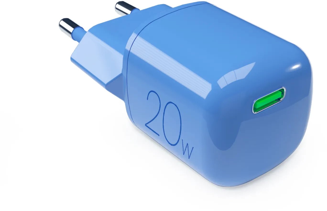 Puro Nabíječka 20W GaN USB-C do zásuvky - modrá
