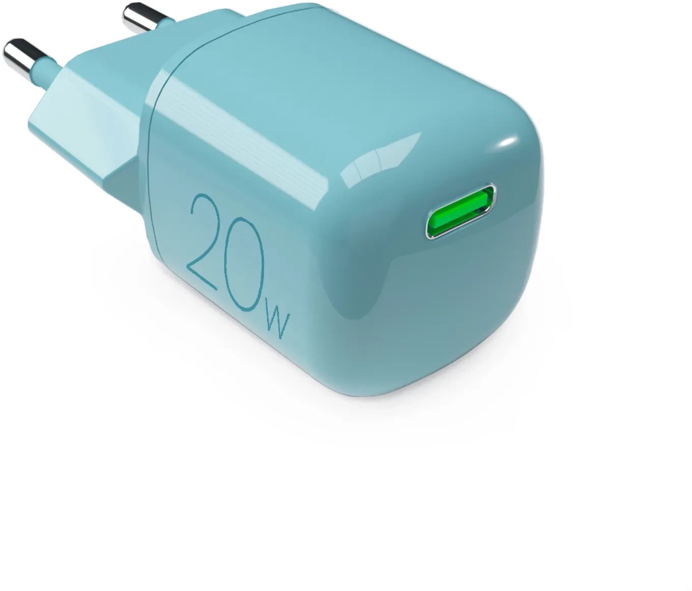 Puro Nabíječka 20W GaN USB-C do zásuvky - zelená