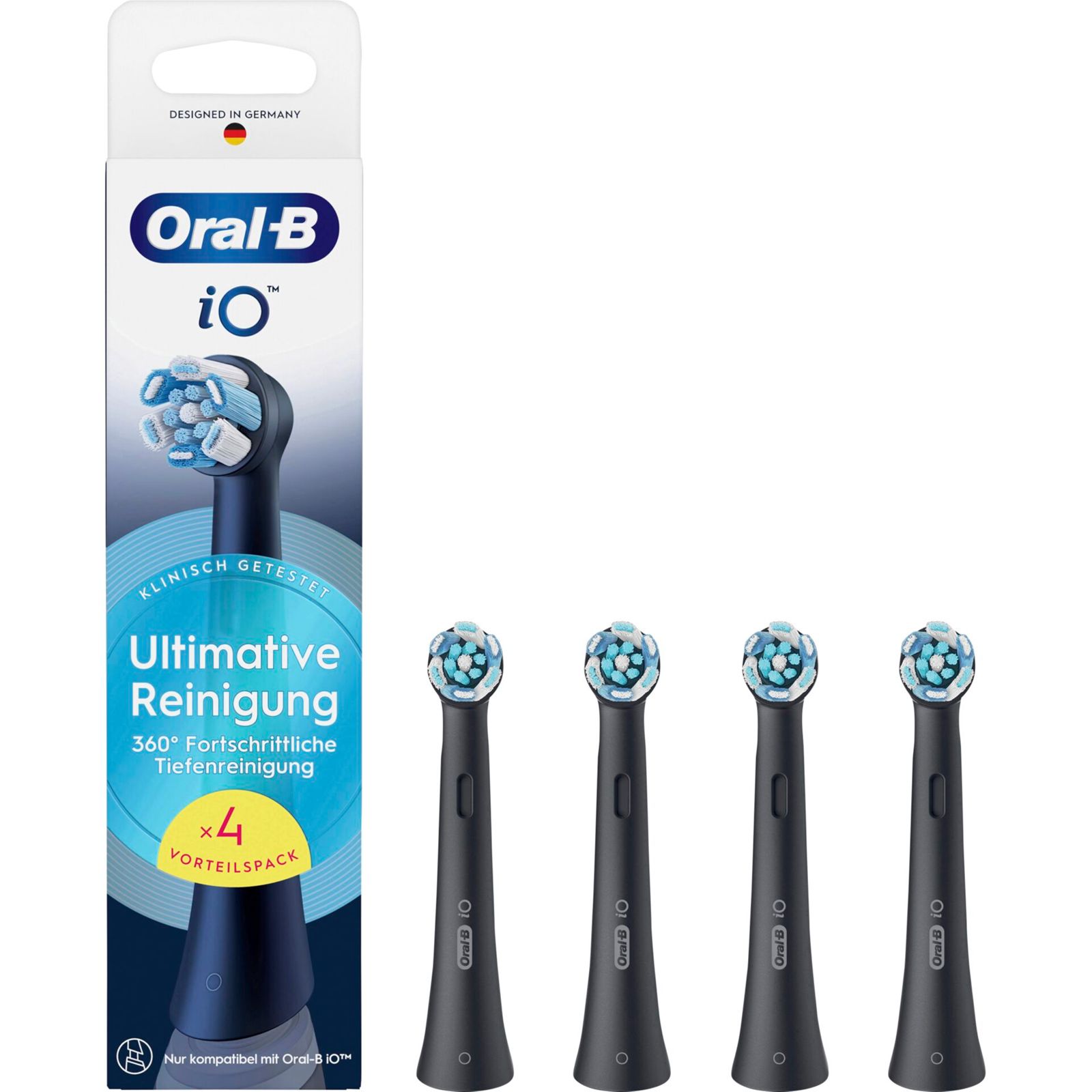 Oral-B iO Aufsteckbürsten Ultimative Reinigung Black   4er