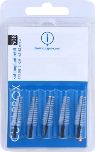 Curaden Curaprox CPS 508 Soft, mezizubní kartáčky na implantáty, 5 kusů