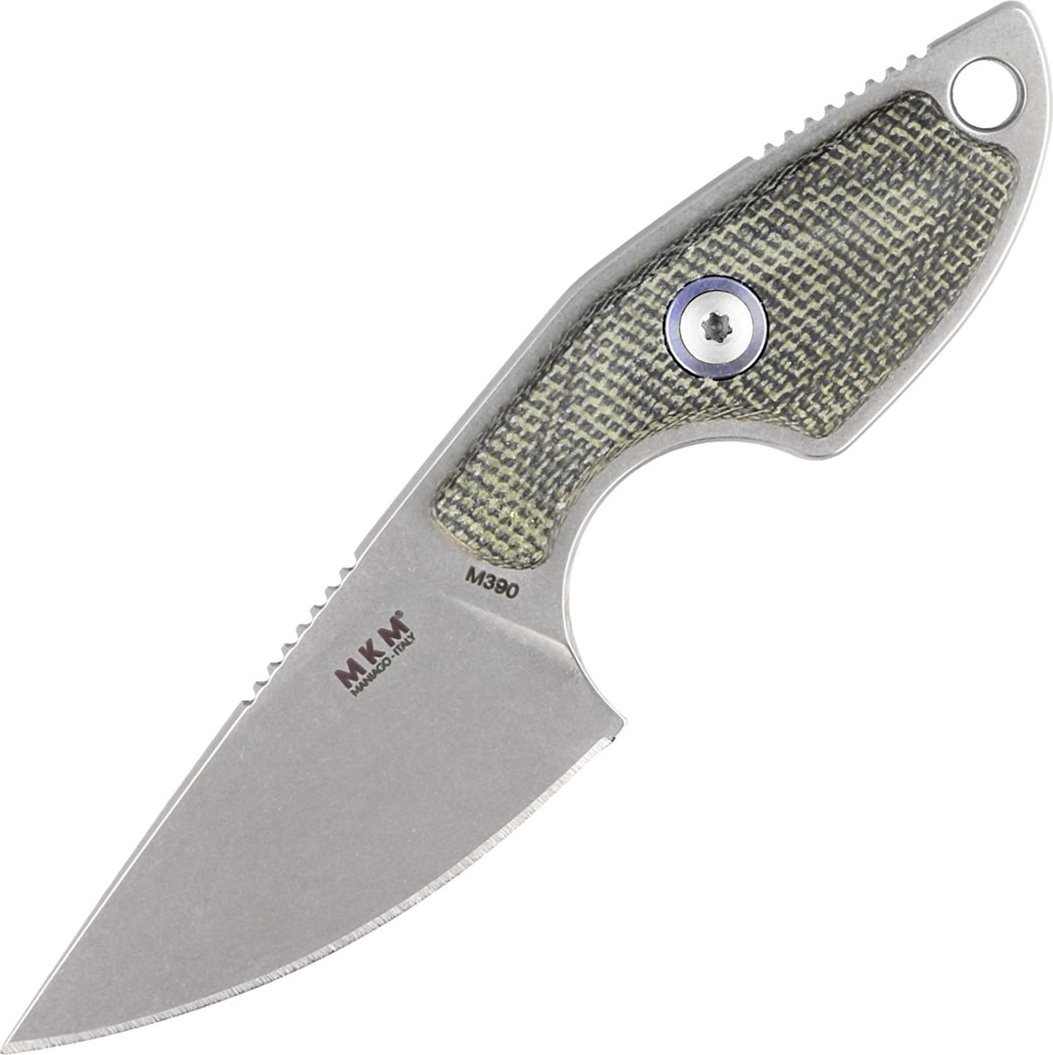 MKM Nůž na krk MKM Mikro 1 Green Canvas Micarta, Sto