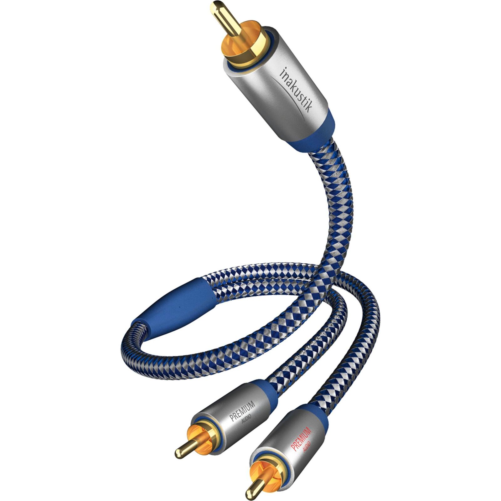 in-akustik Premium Y Subwoofer kabel Cinch - 2x Cinch 2,0 m