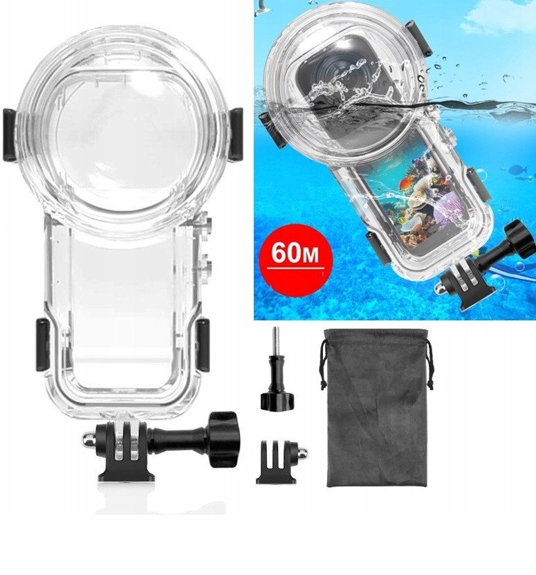 Puluz Vodotěsné pouzdro pro podvodní použití, vodotěsné pouzdro až do 60 m pro Insta360 X5 / X 5 / Pu756t