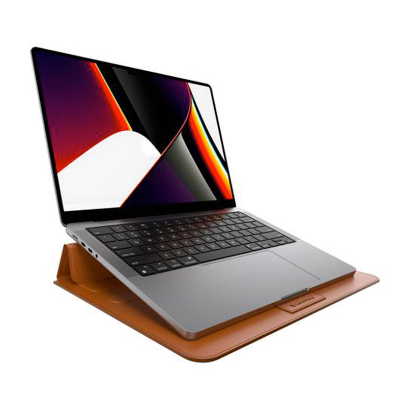 SwitchEasy pouzdro EasyStand Carrying Case pro MacBook Pro 16  M1/M2/M3/M4- Saddle Brown