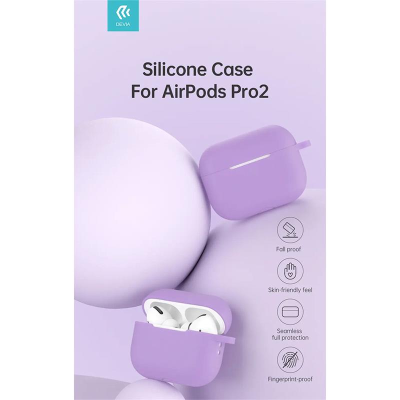 Devia pouzdro Silicone Suit Case pro Apple AirPods Pro 2 - White