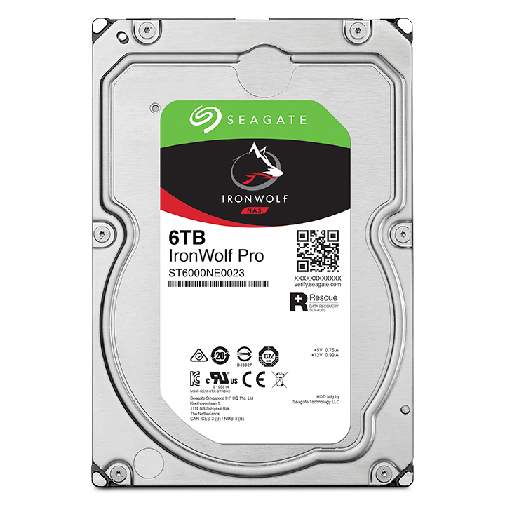 Seagate Ironwolf Pro NAS HDD 6TB SATA