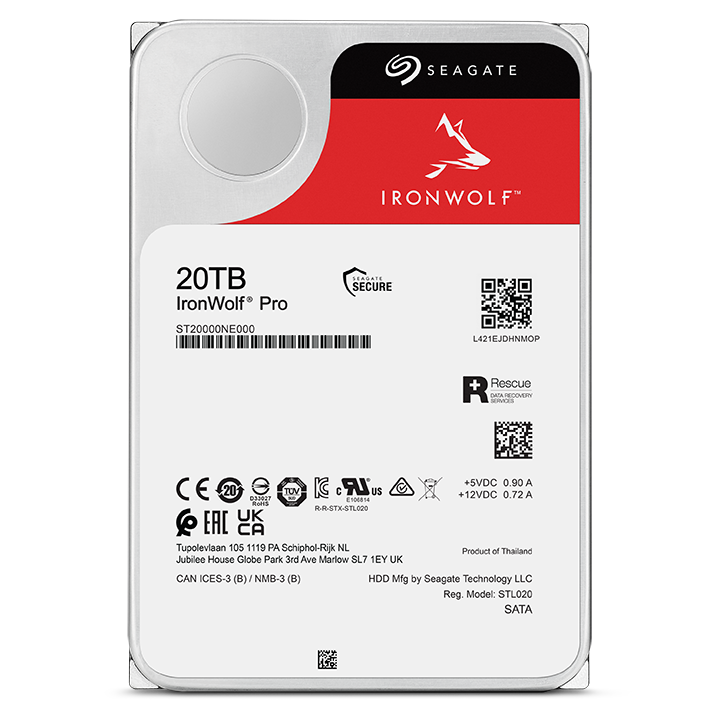 Seagate Ironwolf Pro NAS HDD 20TB SATA Recertified 1y Warranty