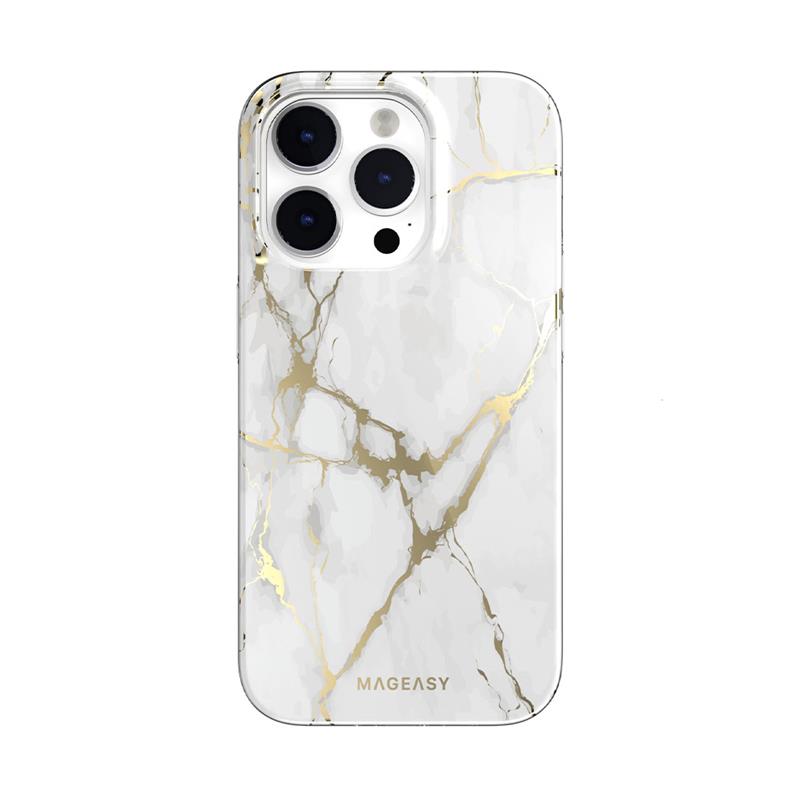 SwitchEasy kryt Marble Case pro iPhone 14 Pro - Champagne White