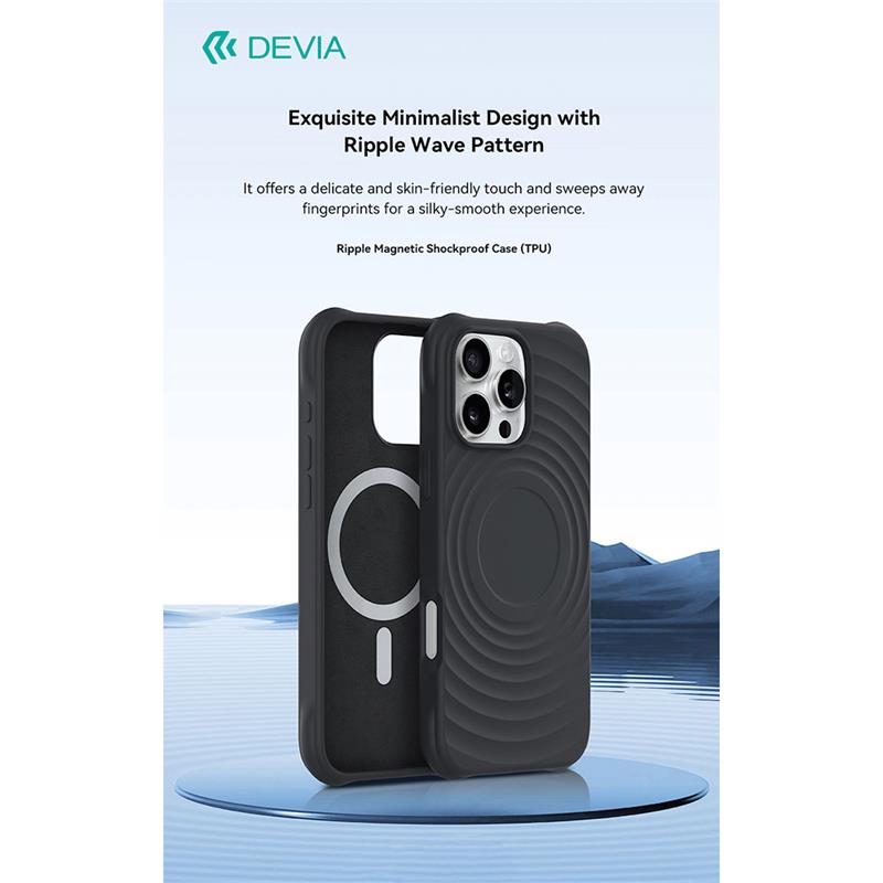 Devia kryt Ripple Magnetic Shockproof TPU Case pro iPhone 16 Pro - White