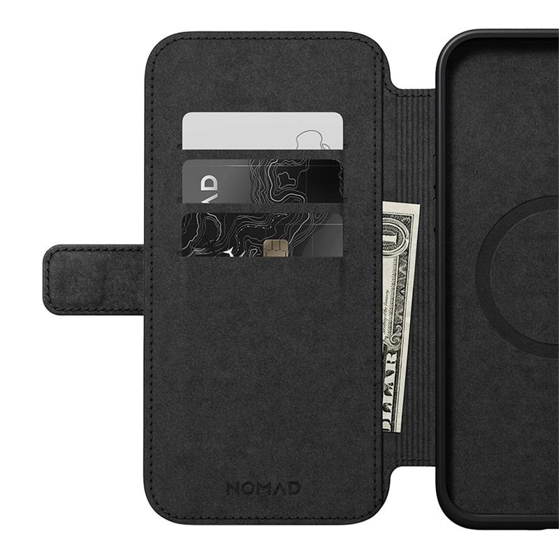 Nomad pouzdro Modern Leather Folio Magsafe pro iPhone 15 Plus - Black