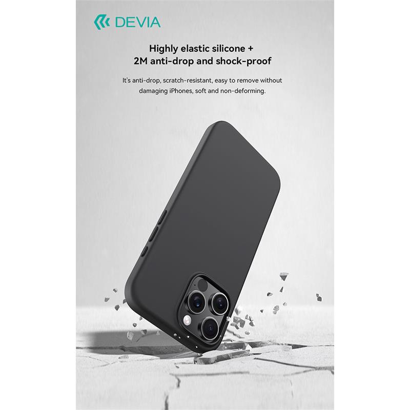 Devia kryt Nature Series Silicone Magnetic Case pro iPhone 16 Pro Max - Black