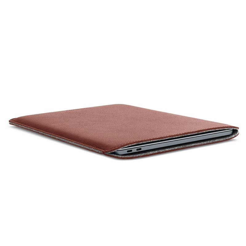 Woolnut Leather Sleeve pro Macbook Pro/Air 13 - Cognac